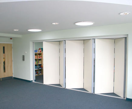 Acoustic multifold sliding folding partitions
