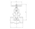Taylorshaw globe stop valve, external screw, class 250