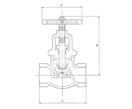 Taylorshaw globe stop valve, external screw, class 250
