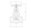 Taylorshaw globe stop valve, external screw, class 250 0