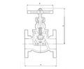 Taylorshaw globe stop valve, internal screw, class 250