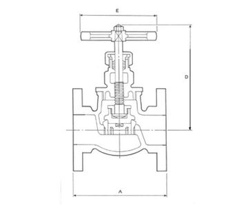 Taylorshaw globe stop valve, internal screw, class 250