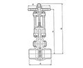 Taylorshaw parallel slide gate valve, class 150