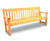 Poplar 1.82m - hardwood outdoor bench for gardens, parks or hotels 9