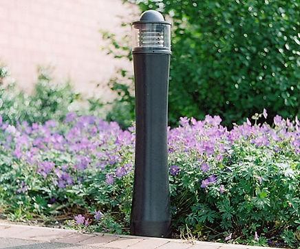 Somerset illuminated cast aluminium and steel bollard