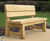 Double-Back natural green oak bench 3
