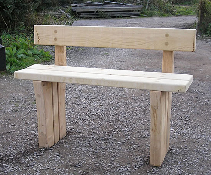 Rustic Park natural green oak bench | Chris Nangle Furniture | ESI ...