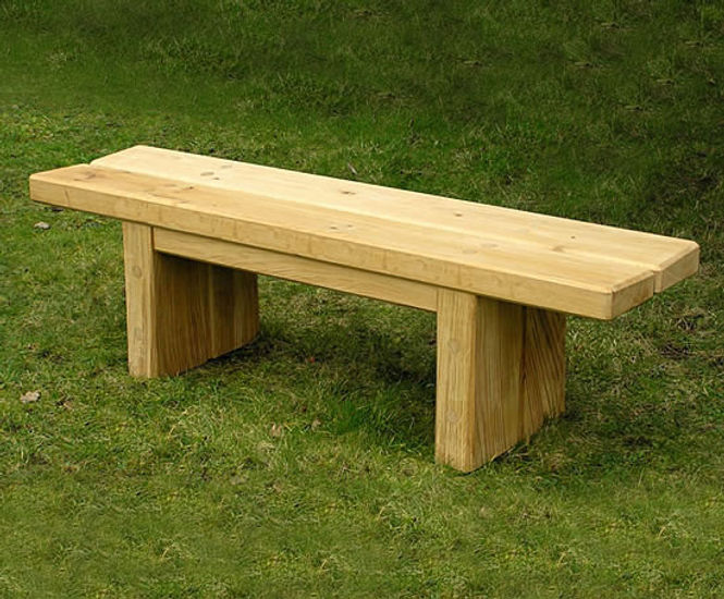 Zen green oak bench