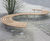 Sinu curved hardwood / stainless steel external seating 4
