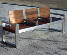 SKOP contemporary FSC timber and stainless steel seat