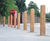 Epping square hardwood timber bollard 2