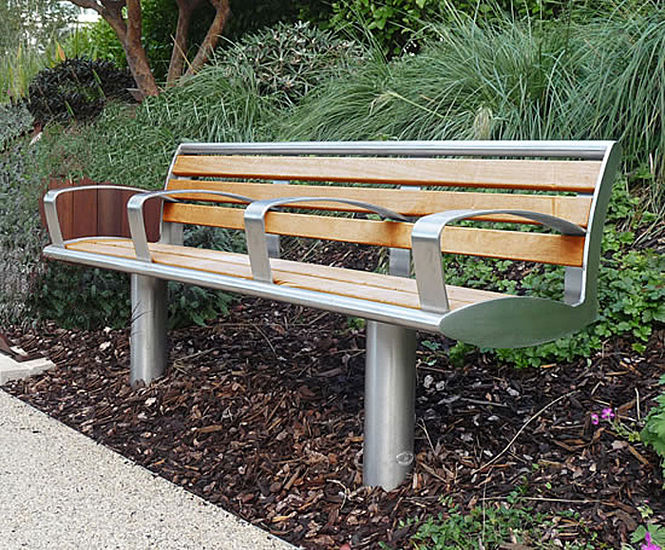 Zenith Seat - steel and timber outdoor seating