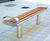 Zenith Bench - steel and timber contemporary outdoor seating 5