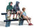 Level X - contemporary recycled plastic bench, 1.8m 1