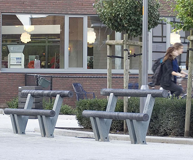 Level X - contemporary recycled plastic bench, 1.8m