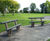Level X - contemporary recycled plastic bench, 1.8m 4