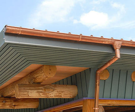 Eco-friendly copper guttering