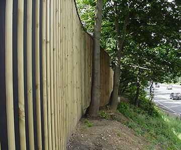NATURALSoundBlok Absorptive - timber acoustic barrier for noise control