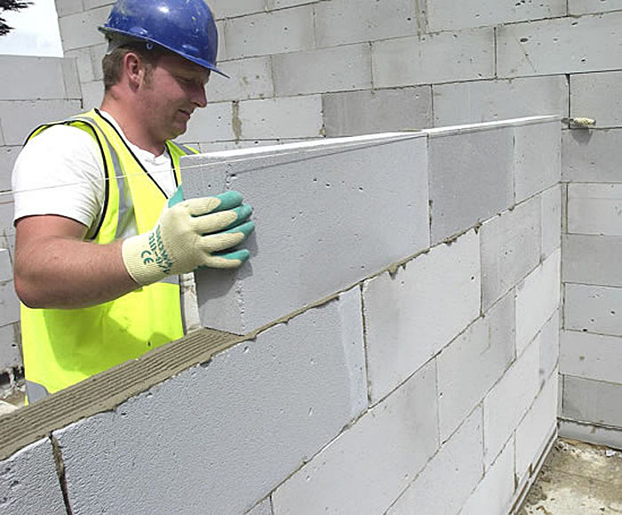 Aerated concrete blockwork BUILDING DESIGN