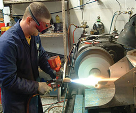 Blower repair services - metal spraying