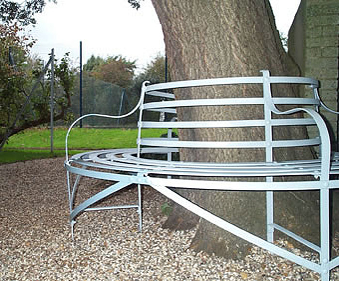 galvanised tree seat