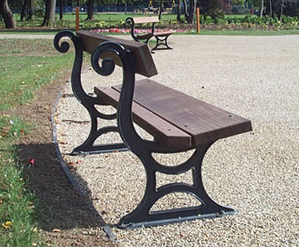 Teesdale timber/cast iron bench