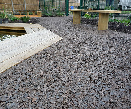 DekorGrip Rubber Mulch - low maintenance, 100% recycled