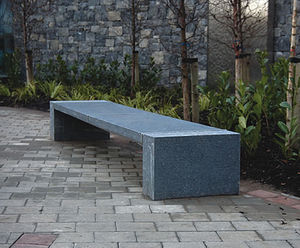 s66 - granite/limestone and stainless steel bench