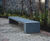 S66 Bench - stone and stainless steel outdoor seating bench 1