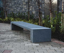 s66 - granite/limestone and stainless steel bench