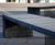 S66 Bench - stone and stainless steel outdoor seating bench 3