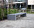 S66 Bench - stone and stainless steel outdoor seating bench 6