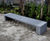S66 Bench - stone and stainless steel outdoor seating bench 4