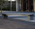 S66 Bench - stone and stainless steel outdoor seating bench 2