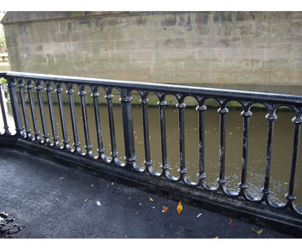 Refurbish, manufacture, install railings, bridge, Bath