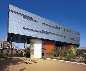 RHEINZINK Flat Lock Tiles - zinc facade panels for large areas
