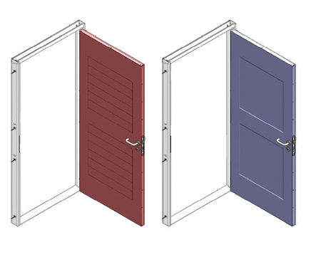 Profiled steel doors