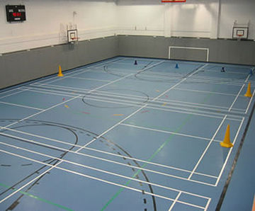 Indoor sports hall line marking services