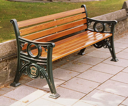 Victorian seat with cast iron ends