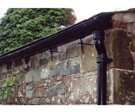 Common half-round cast iron gutters