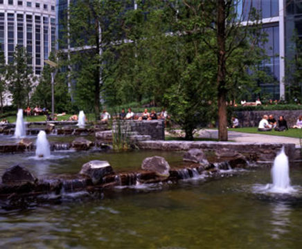 Landscaping, Jubilee Park, Canary Wharf