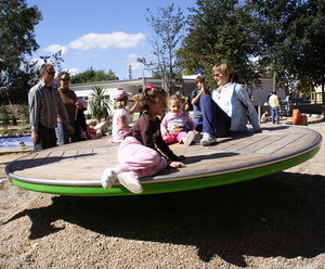 Giant Revolving Disc - large outdoor spinning playground equipment