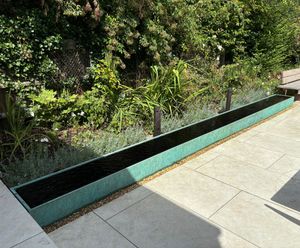 Bespoke-size Rill Amaya water feature for Cambridge garden