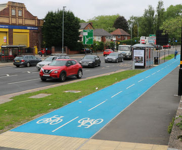 Cycle route surfacing breathes new life into Selly Oak Triangle, Birmingham