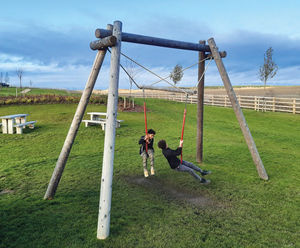 Swing Scales - timber outdoor playground balance equipment