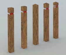 Timber bollard - hardwood bollards for pathways and parks