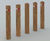 Timber bollard - hardwood bollards for pathways and parks 0
