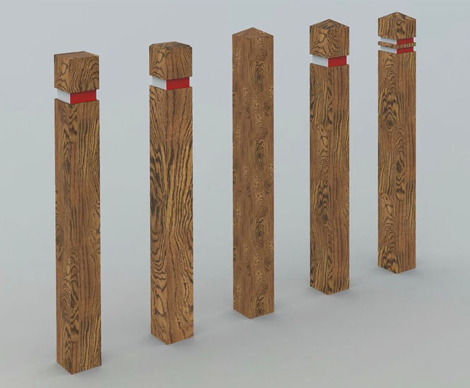 Timber bollard - hardwood bollards for pathways and parks
