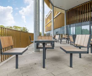 Arle Court – contemporary seating area for a modern transport hub