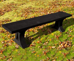 Oakworth Bench - recycled plastic backless outdoor park seating